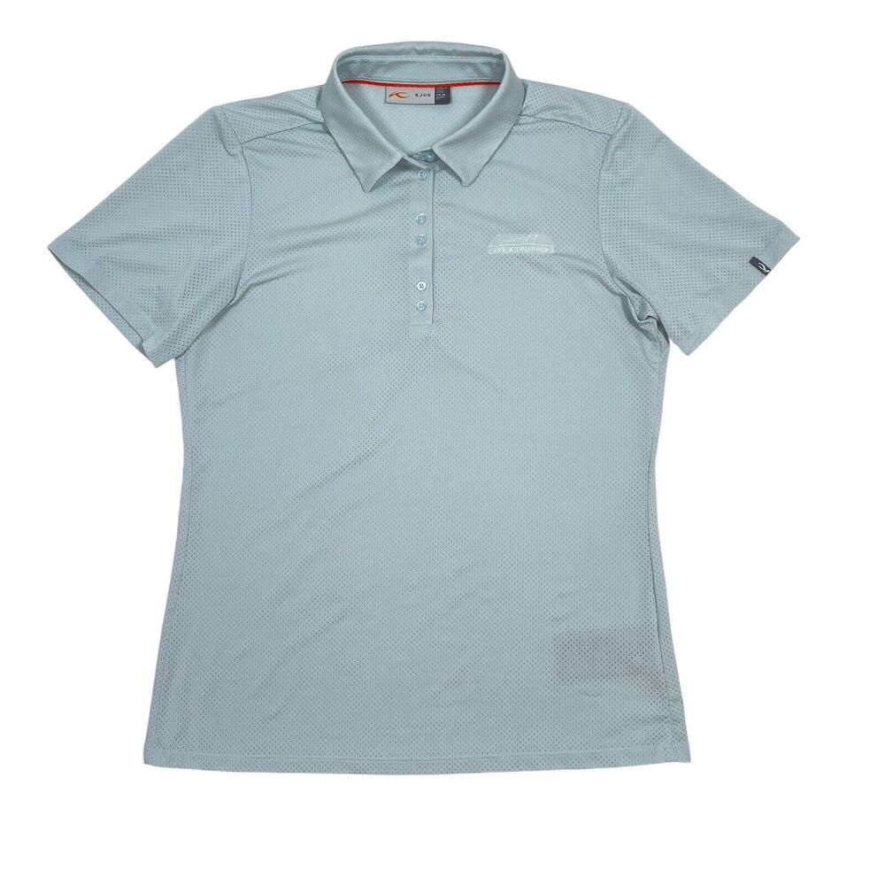 Cape Kidnappers Golf Polo Shirt Women’s‎ Size Medium Blue Kjus Eve Short Sleeve